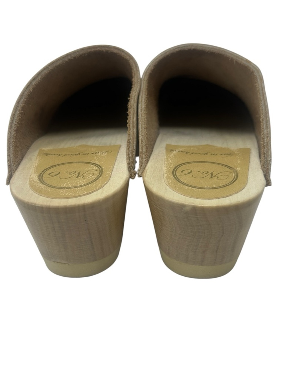 NO.6 old school mid heel clog in bone sz 38 - Picture 7 of 11